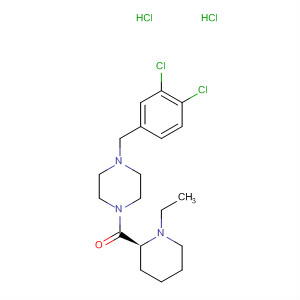 354564-19-5  Piperazine,1-[(3,4-dichlorophenyl)methyl]-4-[[(2S)-1-ethyl-2-piperidinyl]carbonyl]-,dihydrochloride