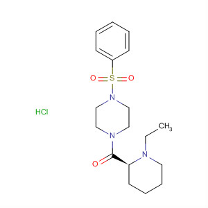 354564-30-0  Piperazine, 1-[[(2S)-1-ethyl-2-piperidinyl]carbonyl]-4-(phenylsulfonyl)-,monohydrochloride