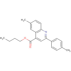 354770-26-6  4-Quinolinecarboxylic acid, 6-methyl-2-(4-methylphenyl)-, butyl ester 354770-26-6  4-Quinolinecarboxylic acid, 6-methyl-2-(4-methylphenyl)-, butyl ester
