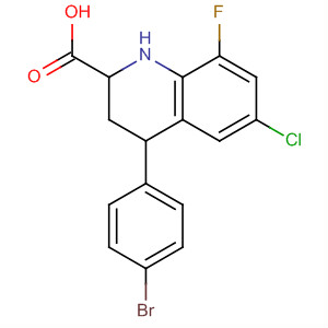 354810-04-1  2-Quinolinecarboxylic acid,4-(4-bromophenyl)-6-chloro-8-fluoro-1,2,3,4-tetrahydro-