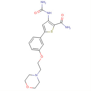 354811-16-8  2-Thiophenecarboxamide,3-[(aminocarbonyl)amino]-5-[3-[2-(4-morpholinyl)ethoxy]phenyl]-