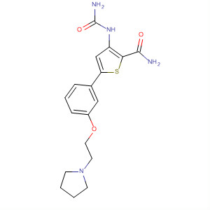 354811-17-9  2-Thiophenecarboxamide,3-[(aminocarbonyl)amino]-5-[3-[2-(1-pyrrolidinyl)ethoxy]phenyl]-