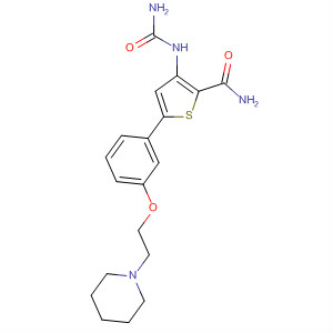 354811-18-0  2-Thiophenecarboxamide,3-[(aminocarbonyl)amino]-5-[3-[2-(1-piperidinyl)ethoxy]phenyl]-