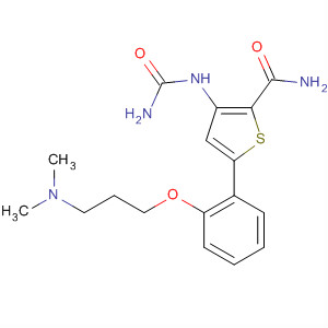 354811-27-1  2-Thiophenecarboxamide,3-[(aminocarbonyl)amino]-5-[2-[3-(dimethylamino)propoxy]phenyl]-