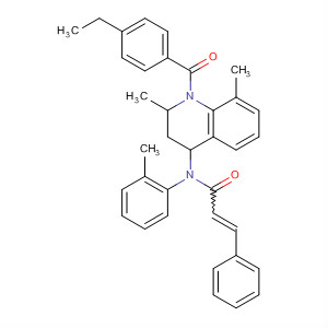 355000-82-7  2-Propenamide,N-[1-(4-ethylbenzoyl)-1,2,3,4-tetrahydro-2,8-dimethyl-4-quinolinyl]-N-(2-methylphenyl)-3-phenyl-