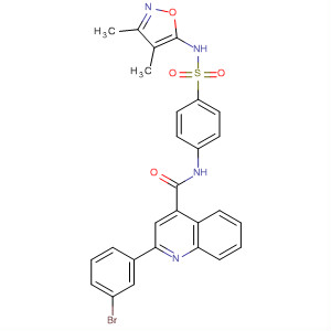 355003-42-8  4-Quinolinecarboxamide,2-(3-bromophenyl)-N-[4-[[(3,4-dimethyl-5-isoxazolyl)amino]sulfonyl]phenyl]-