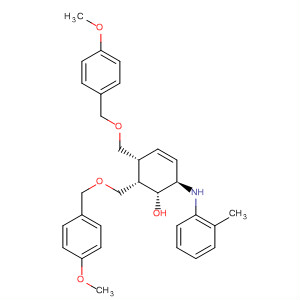 357625-16-2  3-Cyclohexen-1-ol,5,6-bis[[(4-methoxyphenyl)methoxy]methyl]-2-(methylphenylamino)-,(1R,2R,5R,6S)-