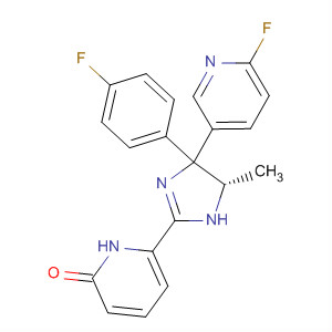 357926-26-2  2(1H)-Pyridinone,6-[(5S)-4-(4-fluorophenyl)-4-(6-fluoro-3-pyridinyl)-4,5-dihydro-5-methyl-1H-imidazol-2-yl]-