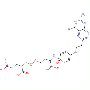 357933-50-7  Pentanedioic acid,2-[[[3-carboxy-3-[[4-[[(2,4-diamino-6-pteridinyl)methyl]methylamino]benzoyl]amino]propyl]hydroxyphosphinyl]methyl]-