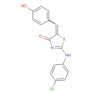 358340-78-0  4(5H)-Thiazolone,2-[(4-chlorophenyl)amino]-5-[(4-hydroxyphenyl)methylene]-