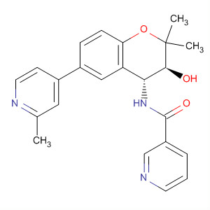 359440-17-8  3-Pyridinecarboxamide,N-[(3S,4R)-3,4-dihydro-3-hydroxy-2,2-dimethyl-6-(2-methyl-4-pyridinyl)-2H-1-benzopyran-4-yl]-