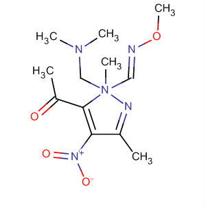 321998-09-8  1H-Pyrazole-5-acetaldehyde,a-[(dimethylamino)methylene]-1,3-dimethyl-4-nitro-, O-methyloxime