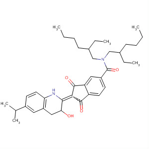 324743-50-2  1H-Indene-5-carboxamide,N,N-bis(2-ethylhexyl)-2,3-dihydro-2-[3-hydroxy-6-(1-methylethyl)-2(1H)-quinolinylidene]-1,3-dioxo-