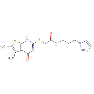325693-18-3  Acetamide,2-[(1,4-dihydro-5,6-dimethyl-4-oxothieno[2,3-d]pyrimidin-2-yl)thio]-N-[3-(1H-imidazol-1-yl)propyl]-