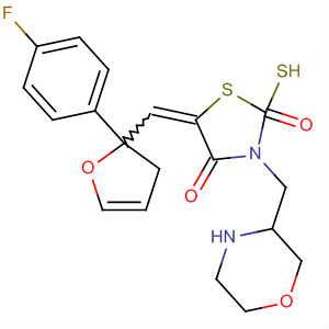 327076-05-1  4-Thiazolidinone,5-[[5-(4-fluorophenyl)-2-furanyl]methylene]-3-(4-morpholinylmethyl)-2-thioxo-