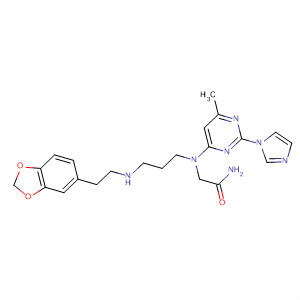 327164-77-2  Acetamide,2-[[3-[(1,3-benzodioxol-5-ylmethyl)methylamino]propyl][2-(1H-imidazol-1-yl)-6-methyl-4-pyrimidinyl]amino]-