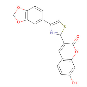 327187-70-2  2H-1-Benzopyran-2-one,3-[4-(1,3-benzodioxol-5-yl)-2-thiazolyl]-7-hydroxy-