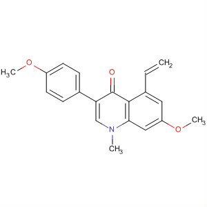 327593-11-3  4(1H)-Quinolinone, 5-ethenyl-7-methoxy-3-(4-methoxyphenyl)-1-methyl- 327593-11-3  4(1H)-Quinolinone, 5-ethenyl-7-methoxy-3-(4-methoxyphenyl)-1-methyl-