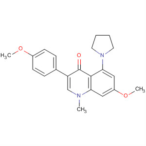 327593-62-4  4(1H)-Quinolinone,7-methoxy-3-(4-methoxyphenyl)-1-methyl-5-(1-pyrrolidinyl)- 327593-62-4  4(1H)-Quinolinone,7-methoxy-3-(4-methoxyphenyl)-1-methyl-5-(1-pyrrolidinyl)-