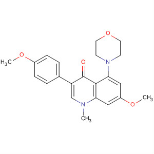 327593-63-5  4(1H)-Quinolinone,7-methoxy-3-(4-methoxyphenyl)-1-methyl-5-(4-morpholinyl)- 327593-63-5  4(1H)-Quinolinone,7-methoxy-3-(4-methoxyphenyl)-1-methyl-5-(4-morpholinyl)-