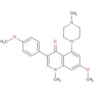 327593-64-6  4(1H)-Quinolinone,7-methoxy-3-(4-methoxyphenyl)-1-methyl-5-(4-methyl-1-piperazinyl)-