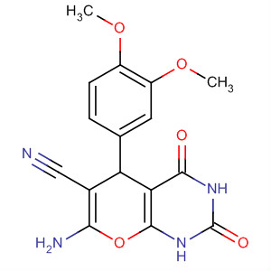 327983-57-3  2H-Pyrano[2,3-d]pyrimidine-6-carbonitrile,7-amino-5-(3,4-dimethoxyphenyl)-1,3,4,5-tetrahydro-2,4-dioxo-