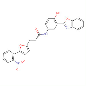 328958-06-1  2-Propenamide,N-[3-(2-benzoxazolyl)-4-hydroxyphenyl]-3-[5-(2-nitrophenyl)-2-furanyl]-