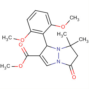 329364-20-7  1H,5H-Pyrazolo[1,2-a]pyrazole-2-carboxylic acid,1-(2,6-dimethoxyphenyl)-6,7-dihydro-7,7-dimethyl-5-oxo-, methyl ester