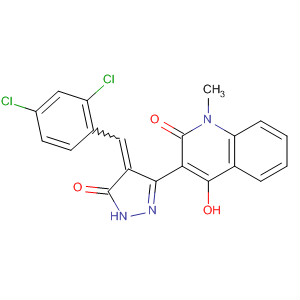 329725-45-3  2(1H)-Quinolinone,3-[4-[(2,4-dichlorophenyl)methylene]-4,5-dihydro-5-oxo-1H-pyrazol-3-yl]-4-hydroxy-1-methyl-