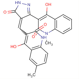 329737-46-4  2(1H)-Quinolinone,3-[4-[(1,2-dihydro-4-hydroxy-6-methyl-2-oxo-3-quinolinyl)methylene]-4,5-dihydro-5-oxo-1H-pyrazol-3-yl]-4-hydroxy-1-methyl-