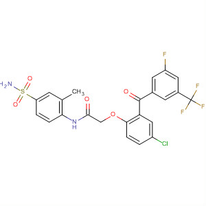 329936-49-4  Acetamide,N-[4-(aminosulfonyl)-2-methylphenyl]-2-[4-chloro-2-[3-fluoro-5-(trifluoromethyl)benzoyl]phenoxy]-