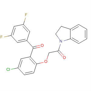 329938-18-3  1H-Indole,1-[[4-chloro-2-(3,5-difluorobenzoyl)phenoxy]acetyl]-2,3-dihydro-