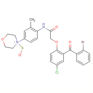 329939-33-5  Acetamide,2-[2-(2-bromobenzoyl)-4-chlorophenoxy]-N-[2-methyl-4-(1-oxido-4-thiomorpholinyl)phenyl]-