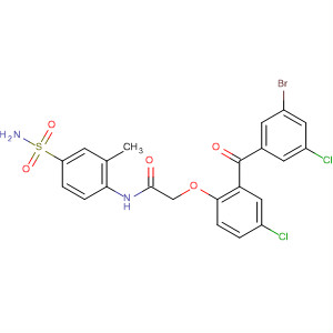 329939-63-1  Acetamide,N-[4-(aminosulfonyl)-2-methylphenyl]-2-[2-(3-bromo-5-chlorobenzoyl)-4-chlorophenoxy]-