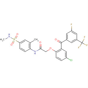 329940-75-2  Acetamide,2-[4-chloro-2-[3-fluoro-5-(trifluoromethyl)benzoyl]phenoxy]-N-[2-methyl-4-[(methylamino)sulfonyl]phenyl]-