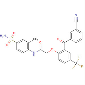 329966-53-2  Acetamide,N-[4-(aminosulfonyl)-2-methylphenyl]-2-[2-(3-cyanobenzoyl)-4-(trifluoromethyl)phenoxy]-