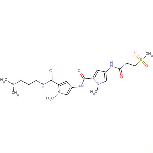 330970-96-2  1H-Pyrrole-2-carboxamide,N-[5-[[[3-(dimethylamino)propyl]amino]carbonyl]-1-methyl-1H-pyrrol-3-yl]-1-methyl-4-[[3-(methylsulfonyl)-1-oxopropyl]amino]-