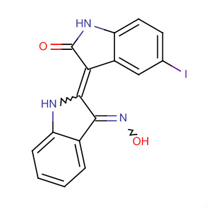 331467-03-9  2H-Indol-2-one,3-[1,3-dihydro-3-(hydroxyimino)-2H-indol-2-ylidene]-1,3-dihydro-5-iodo-