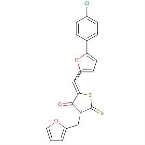 331948-75-5  4-Thiazolidinone,5-[[5-(4-chlorophenyl)-2-furanyl]methylene]-3-(2-furanylmethyl)-2-thioxo-