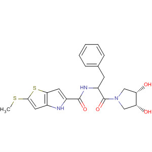 332098-65-4  4H-Thieno[3,2-b]pyrrole-5-carboxamide,N-[(1S)-2-[(3S,4R)-3,4-dihydroxy-1-pyrrolidinyl]-2-oxo-1-(phenylmethyl)ethyl]-2-(methylthio)-