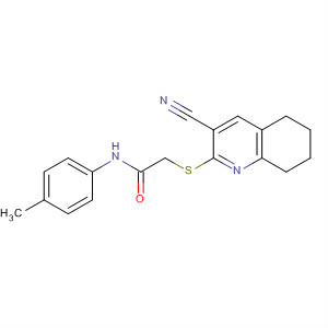 332114-10-0  Acetamide,2-[(3-cyano-5,6,7,8-tetrahydro-2-quinolinyl)thio]-N-(4-methylphenyl)-