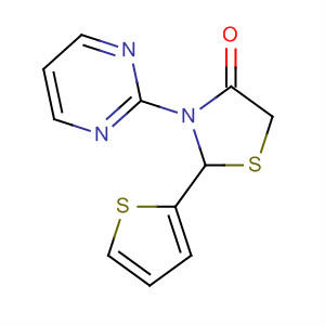 332901-91-4  4-Thiazolidinone, 3-(2-pyrimidinyl)-2-(2-thienyl)- 332901-91-4  4-Thiazolidinone, 3-(2-pyrimidinyl)-2-(2-thienyl)-