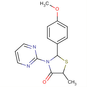 332901-95-8  4-Thiazolidinone, 2-(4-methoxyphenyl)-5-methyl-3-(2-pyrimidinyl)- 332901-95-8  4-Thiazolidinone, 2-(4-methoxyphenyl)-5-methyl-3-(2-pyrimidinyl)-