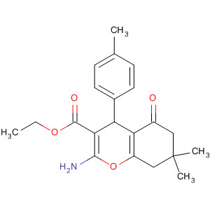 333341-22-3  4H-1-Benzopyran-3-carboxylic acid,2-amino-5,6,7,8-tetrahydro-7,7-dimethyl-4-(4-methylphenyl)-5-oxo-,ethyl ester 333341-22-3  4H-1-Benzopyran-3-carboxylic acid,2-amino-5,6,7,8-tetrahydro-7,7-dimethyl-4-(4-methylphenyl)-5-oxo-,ethyl ester