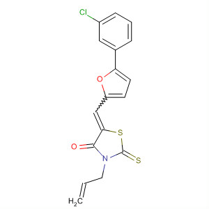 333393-14-9  4-Thiazolidinone,5-[[5-(3-chlorophenyl)-2-furanyl]methylene]-3-(2-propenyl)-2-thioxo-