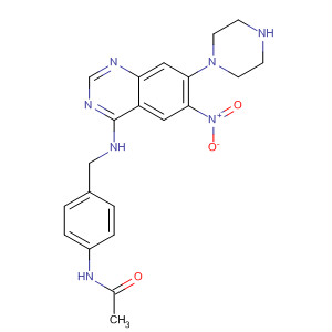 333400-83-2  Acetamide,N-[4-[[[6-nitro-7-(1-piperazinyl)-4-quinazolinyl]amino]methyl]phenyl]-