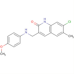 333419-42-4  2(1H)-Quinolinone,7-chloro-3-[[(4-methoxyphenyl)amino]methyl]-6-methyl-