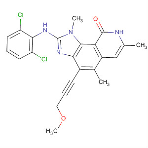 333455-44-0  9H-Imidazo[4,5-h]isoquinolin-9-one,2-[(2,6-dichlorophenyl)amino]-1,8-dihydro-4-(3-methoxy-1-propynyl)-1,6,7-trimethyl-