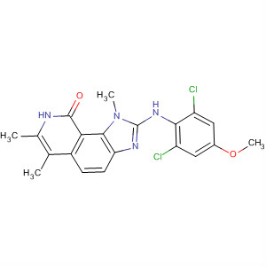 333456-17-0  9H-Imidazo[4,5-h]isoquinolin-9-one,2-[(2,6-dichloro-4-methoxyphenyl)amino]-1,8-dihydro-1,6,7-trimethyl-