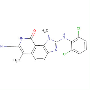 333456-51-2  1H-Imidazo[4,5-h]isoquinoline-7-carbonitrile,2-[(2,6-dichlorophenyl)amino]-8,9-dihydro-1,6-dimethyl-9-oxo-